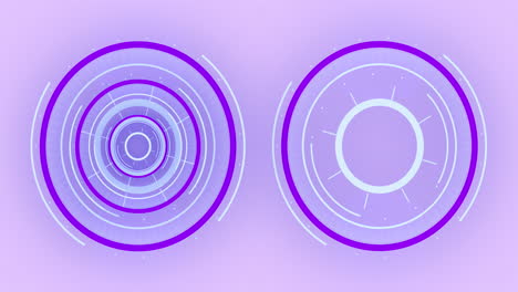 animation of two scopes scanning on purple background