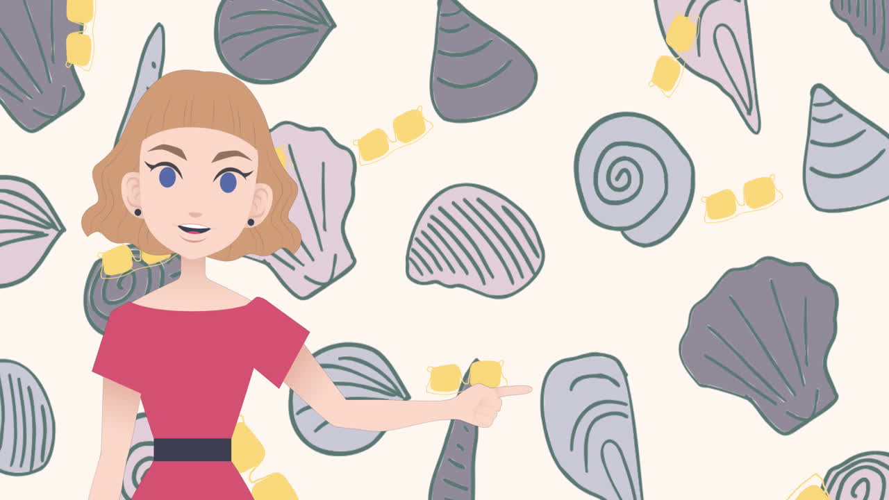 ⁇ 데기 아이콘 을 통해 이야기 하는 여자 의 애니메이션