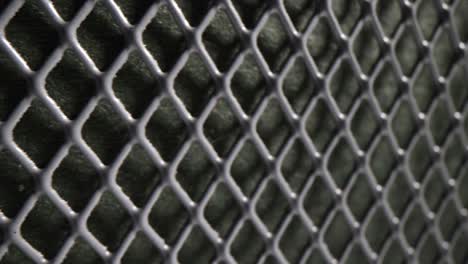 close-up of metal mesh pattern