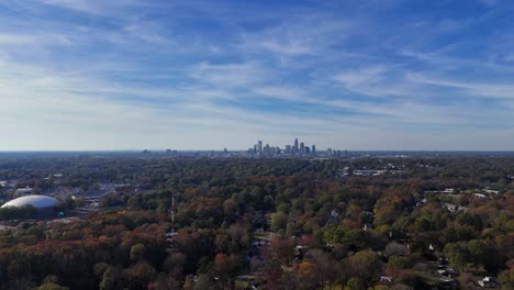 panorama of charlotte, north carolina, usa from aerial view. modern american city. panorama of charlotte, north carolina, usa from aerial view. modern american city with skyscrapers in downtown