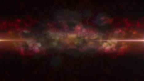 el texto del día espacial iluminando el cosmos en medio de nubes oscuras