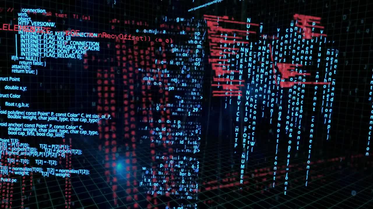 códigos de programa y patrones cuadrados