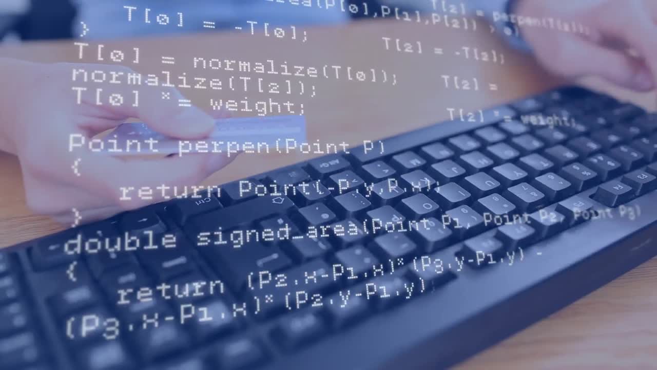 Man checking credit card information