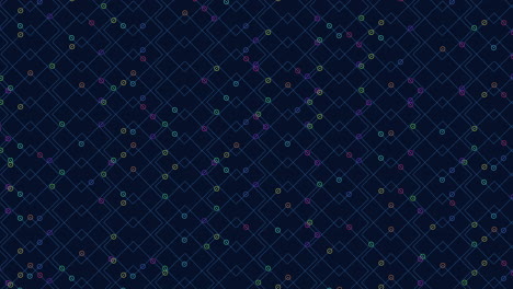 colorful diamond pattern on blue background with dots