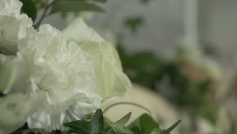 close-up of a white flower bouquet
