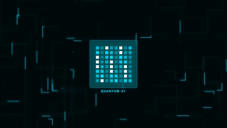Digital Quantum Computing Processor Interface Animation