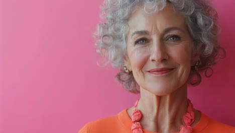 retrato de una mujer mayor sonriente