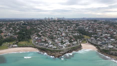 Aerial-zoom-in-above-Malabar-beach