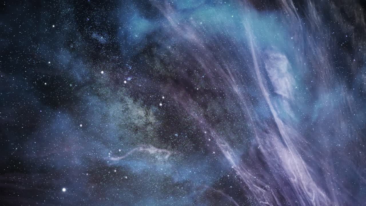 vista de la superficie de la nube de nebulosa que se mueve en el universo