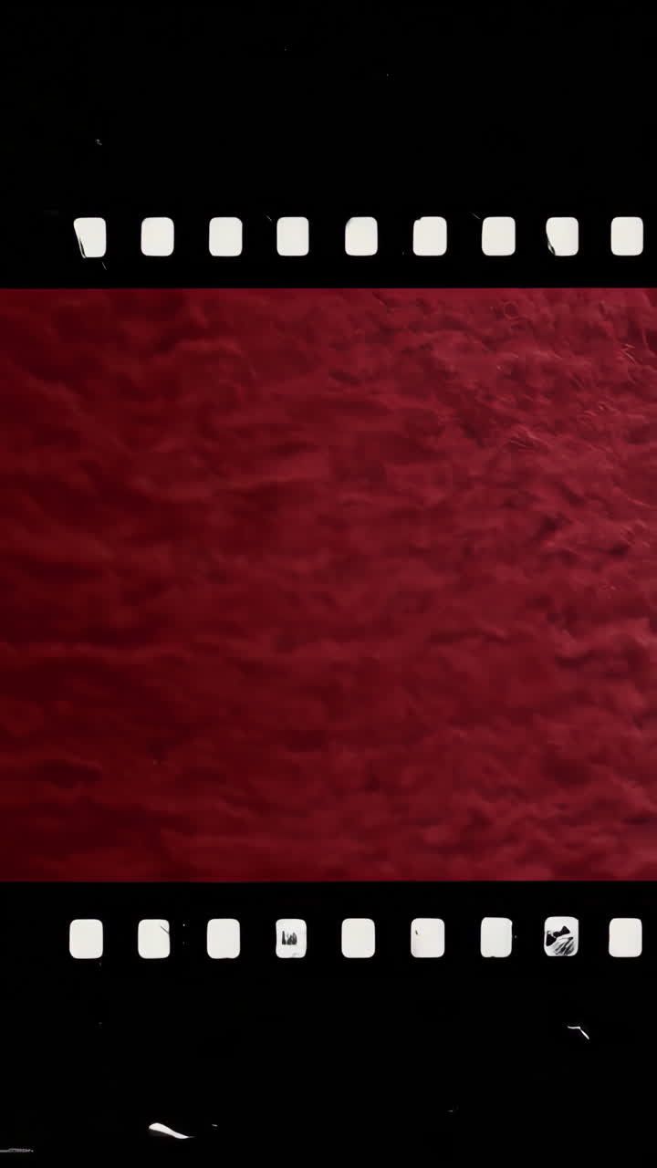 Dark Red Abstract Background with Vintage Film Strip Frame