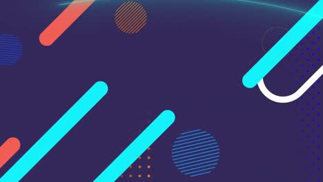 animation of abstract shape over waves patterned background