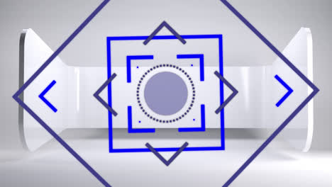animación de formas geoméricas sobre un fondo gris