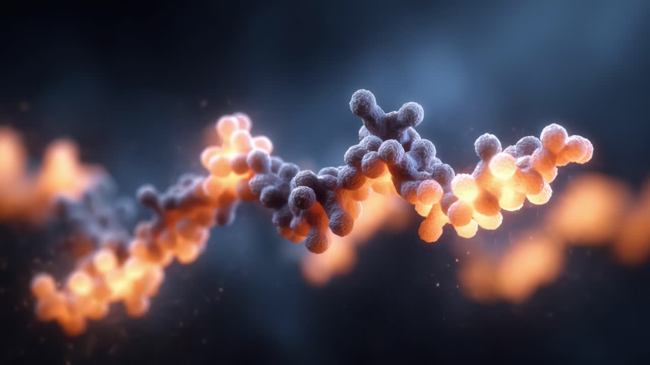 A Magnified View of Molecular Structures Illuminating Scientific Discovery: Understanding the Intricate Patterns of Biological Molecules Under Microscope