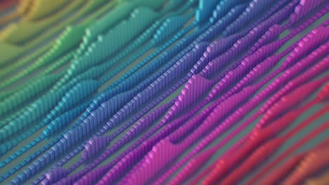 colorful visualization of soundwave seamless loop 3d render animation