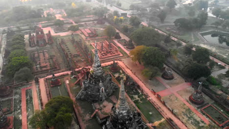 ruins of the ancient city of ayuthaya, the old capital of the siam kingdom