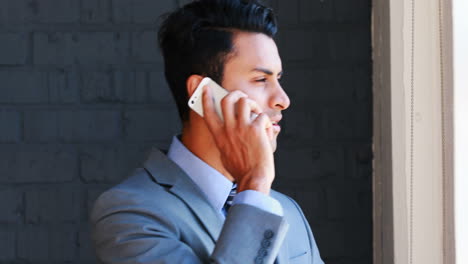 businessman receiving a phone call