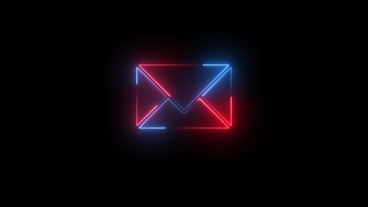 Neon Email Envelope