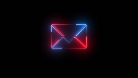 neon email envelope