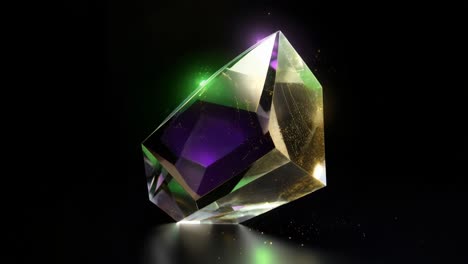 glowing faceted crystal gem