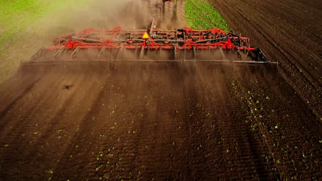 agricultural machinery working in a field