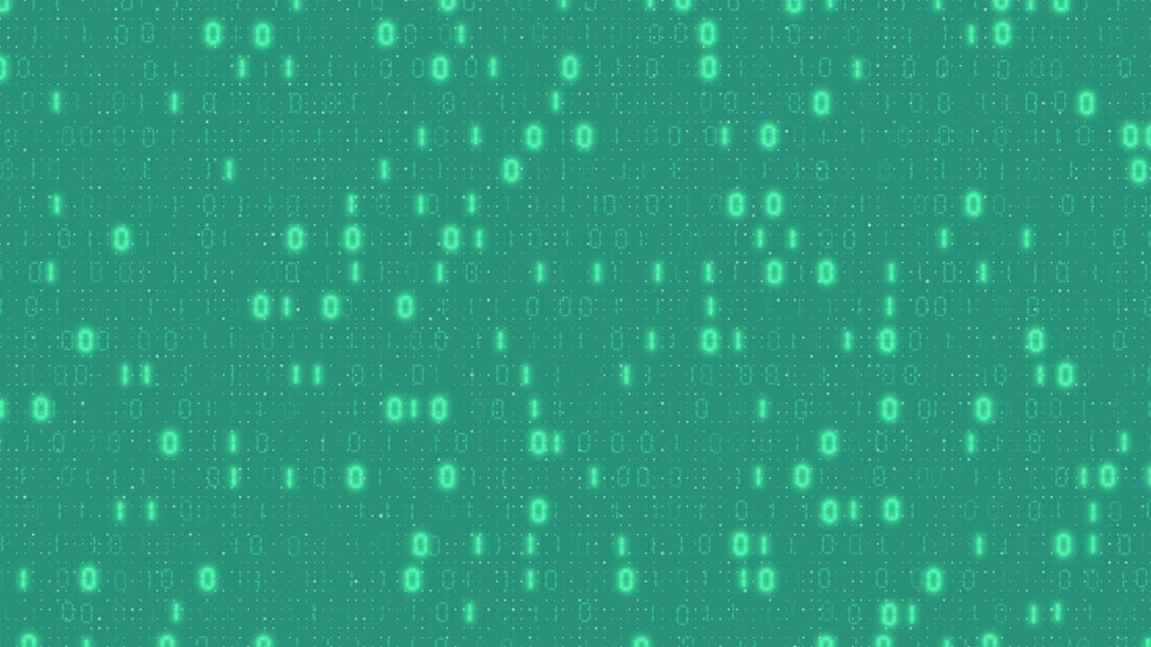 Digital number code green color screen