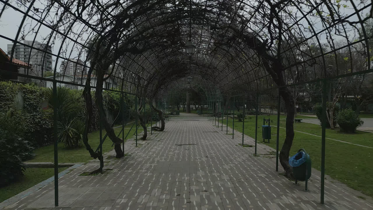 parque santiago chile vista desde drone desde atrás