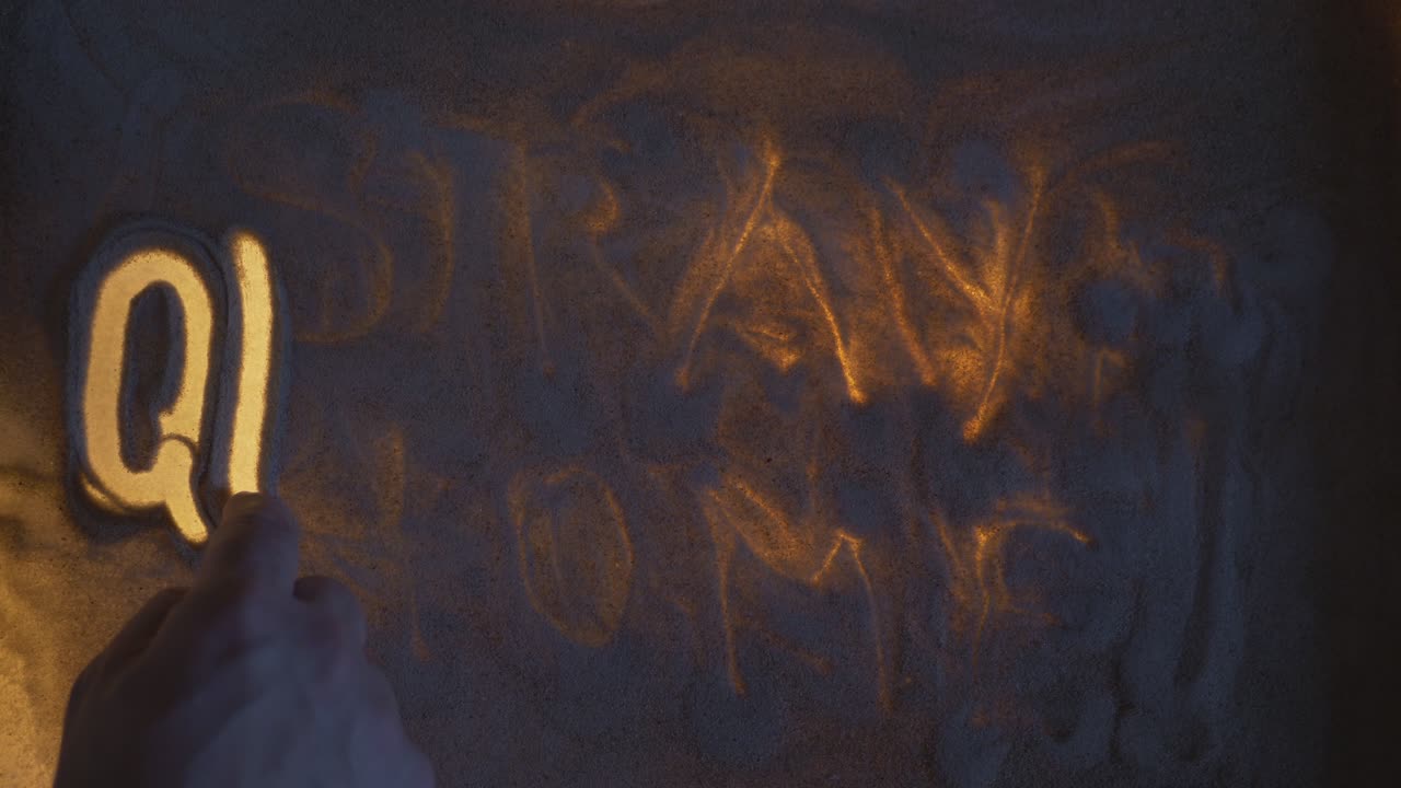 모래 위에 격리 문구