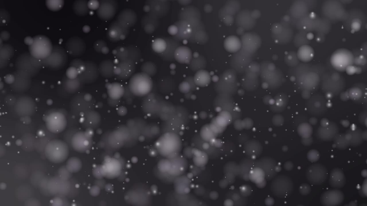 어두운 공간을 떠다니는 생생한 눈송이