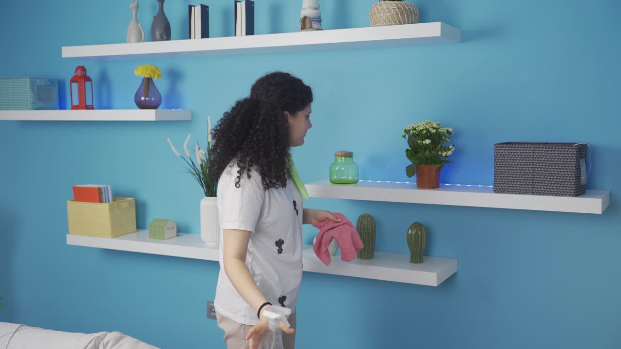 더러운 집을 청소하는 것.