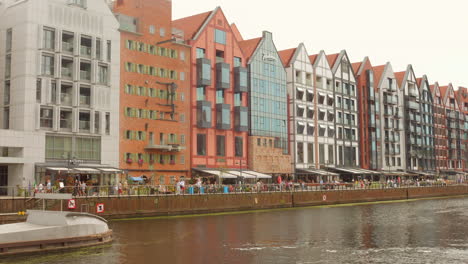 central and old town area of   gdansk near the swing bridge.