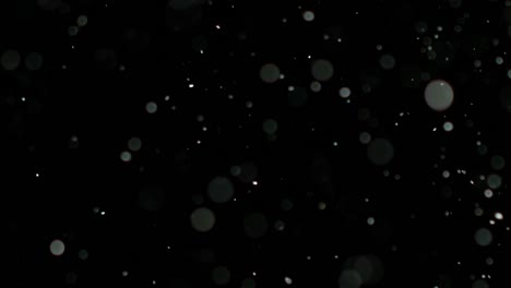 nieve en cámara lenta sobre un fondo negro