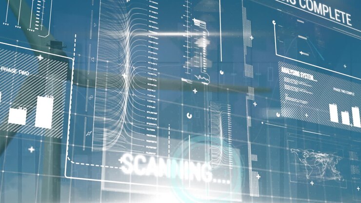 Animation of statistics and data processing over wind turbine