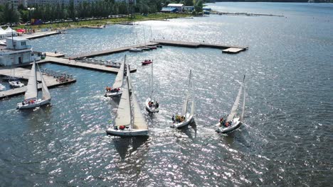 sailing competition on a lake