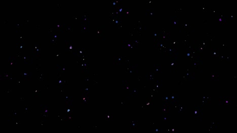 partículas voladoras multicolores de confeti. círculos de bokeh borrosos. efecto desenfocado. fondo de bokeh blurro. composición horizontal, calidad de video de 4k