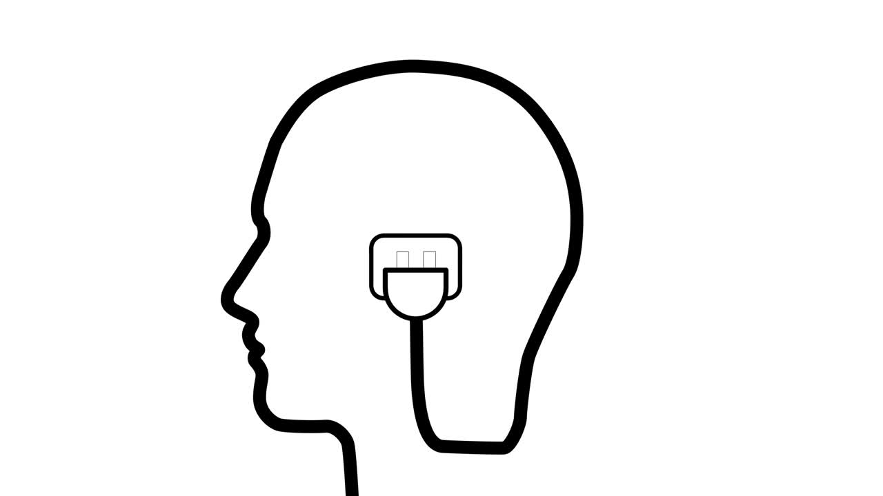 Persona si connette alla rete. Salvaschermo in attesa. Illustrazione video 4K.