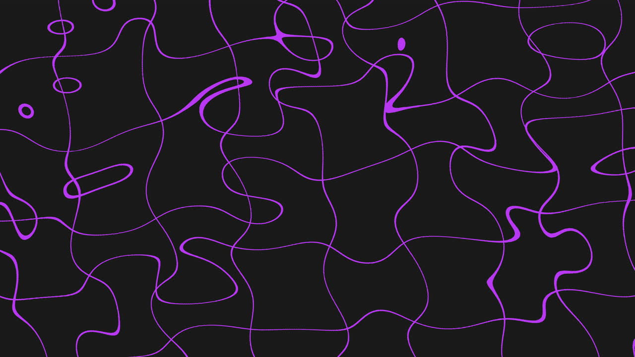 Curved and wavy black and purple pattern on dark background