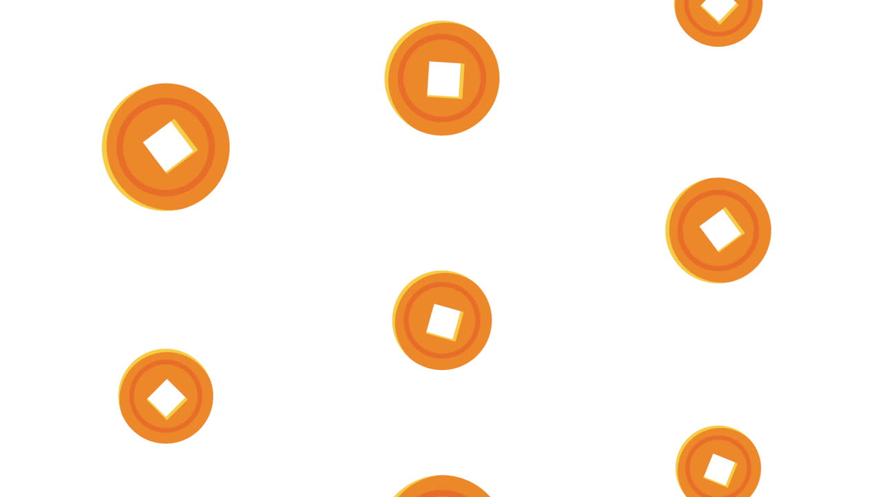 animación del patrón de las monedas de oro chinas