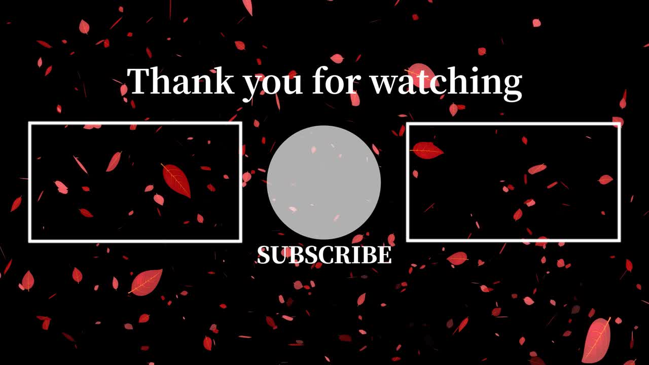 가을 잎 입자 유튜브 엔드 카드 엔딩 스크린 모션 그래픽