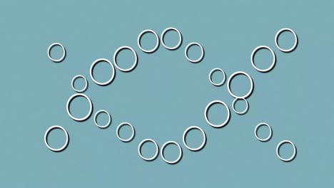 animación de la cadena de adn sobre un fondo gris