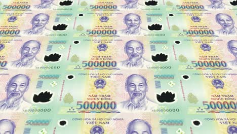banknotes of five hundred thousand vietnamese dong of vietnam, cash money, loop