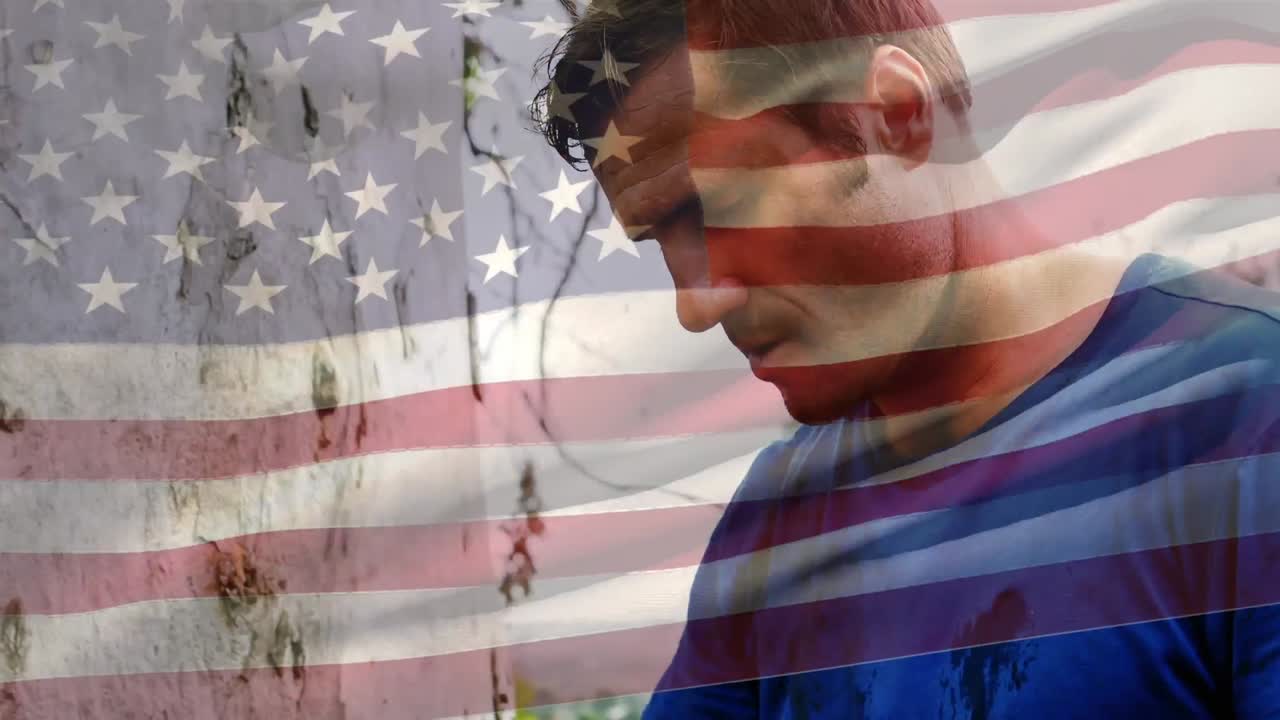 Man leaning on a tree resting