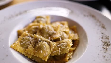 ravioli dish with cheese in piedmont, italy