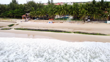 barreras de playa para evitar el aumento del nivel del mar debido al cambio climático en vietnam