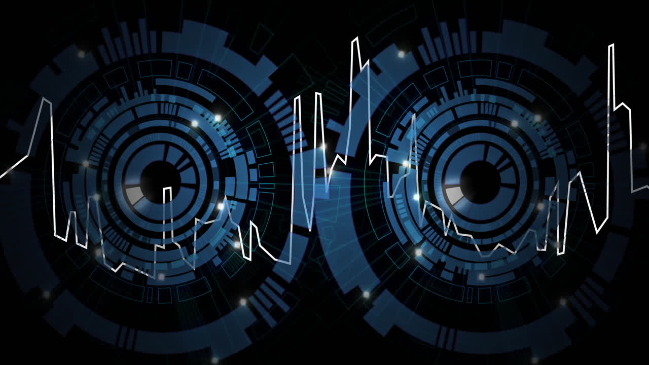 Animation of digital data processing over scopes scanning