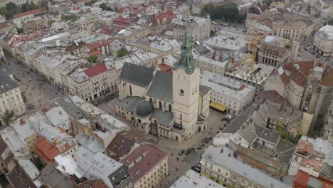 aerial view of lviv, ukraine