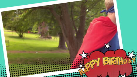 feliz cumpleaños escrito en la burbuja del discurso