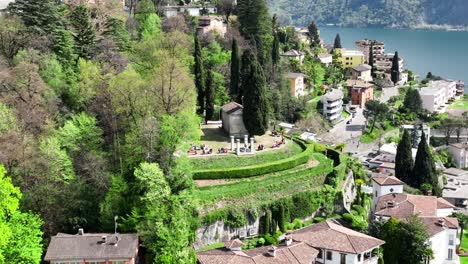 Imágenes-De-Drones-De-Lugano,-Suiza