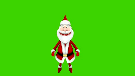 el baile de un alegre santa claus. el concepto de navidad. animación en bucle frente a la pantalla verde.