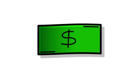 a united states dollar bill animation of a financial fiat currency note