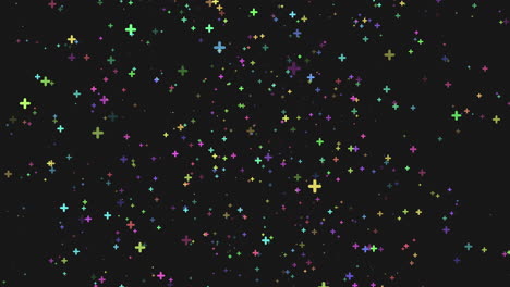 Flying-random-neon-crosses-in-dark-galaxy